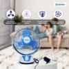 Sameer RF001 15W Blue Rechargeable Table Fan, Sweep: 300 mm image 2