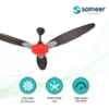 Sameer 50W Floweret Dual Tone Red & Black Anti Dust 3 Blade Ceiling Fan image 4