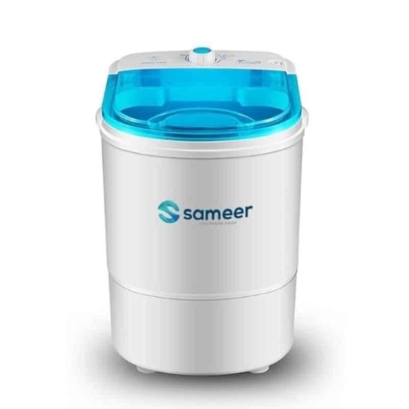 Sameer 4.5kg White & Blue Semi Automatic Top Load Mini Washing Machine