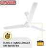 Sameer Smart BLDC 28W 350rpm White Ceiling Fan with Remote Control, Sweep: 1200 mm image 2