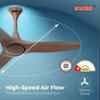 Sameer SereneAir 50W Brown Noiseless Aerodynamic Silent Operation 3 Blade Ceiling Fan, Sweep: 1200 mm image 2