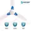 Sameer 50W Floweret Dual Tone White Anti Dust 3 Blade Ceiling Fan image 4