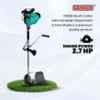 Sameer 2.7HP 52cc 2 Stroke Air Cooled Brush Cutter with Harvester Attachment & Extra Blade, SBC-2752 image 4