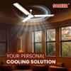 Sameer Gati 70W 5 Star 3 Blade White Anti Dust Ceiling Fan, Sweep: 1400 mm image 4