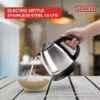 Sameer 1.5L 1000W Metal Grey Stainless Steel Electric Kettle & Razor 750W Black Dry Iron Combo image 4