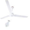 Sameer Smart BLDC 28W 350rpm White Ceiling Fan with Remote Control, Sweep: 1200 mm image 1