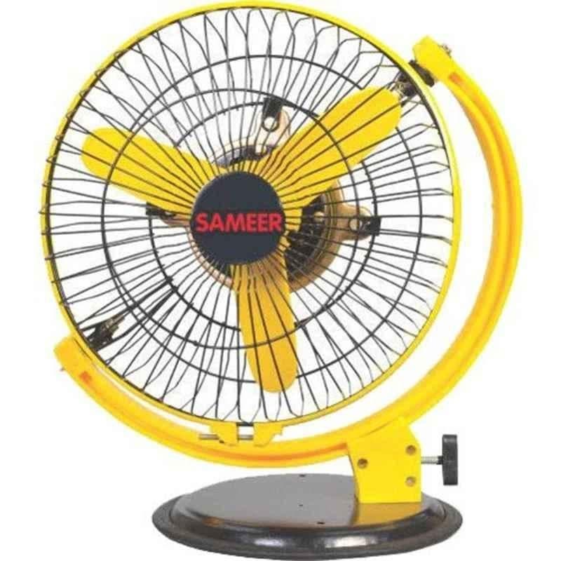 Sameer Sarrpat 28W Black & Yellow Table Cum Wall Fan, Sweep: 230 mm