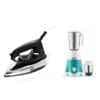 Sameer Razor 750W Black Dry Iron & Star 550W Copper Winding Tower Shape Mixer Grinder with 2 Jars Combo image 1